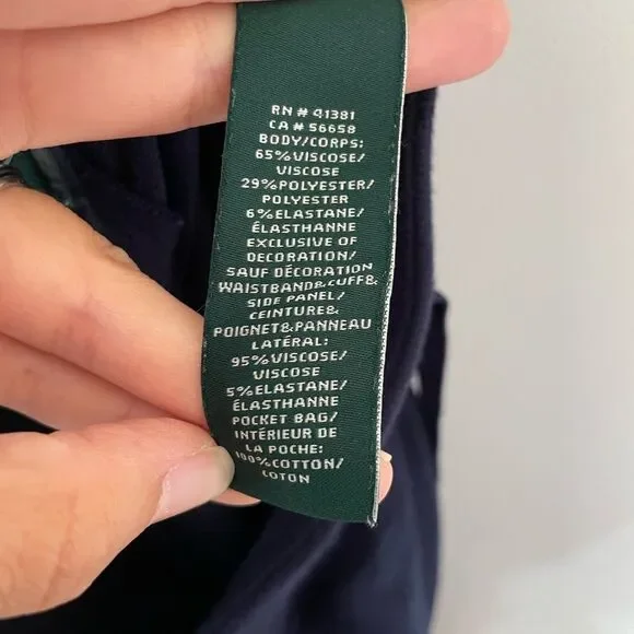 Polo Ralph Lauren Sweatpants Joggers Navy with gold detailing on string size M - Picture 9 of 10